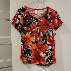 P2P 17" Thomas&Olivia Floral Print Women's Top